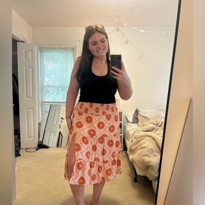 Pink Midi Skirt w/ Slit